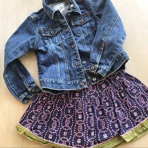 Fun print crinkle cotton skirt. Size S